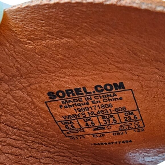 Sorel Womens Cameron Platform Mules, Leather Suede, Slide, Orange, Size 6.5 - Picture 3 of 9